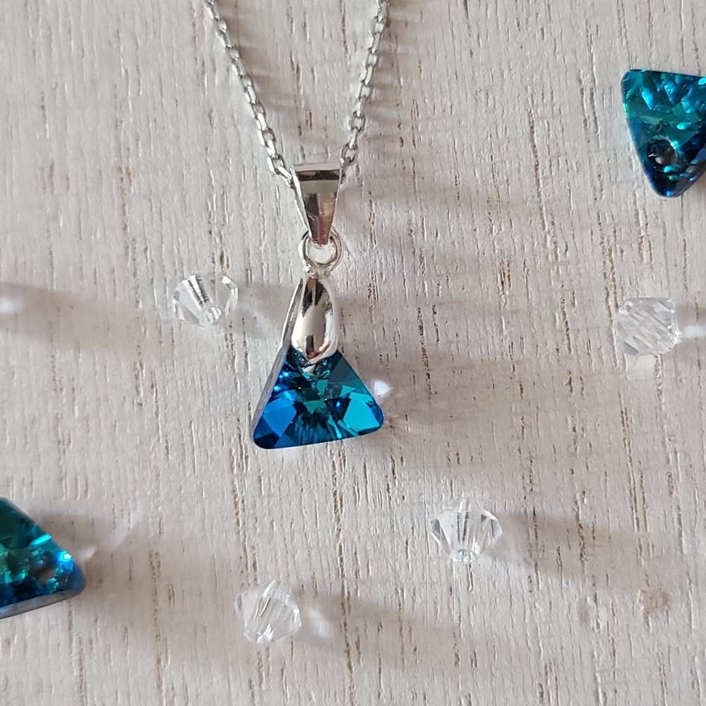 Swarovski® Crystal Triangle Pendant on a Chain